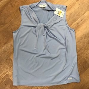 Calvin Klein Baby Blue Sleeveless Blouse
